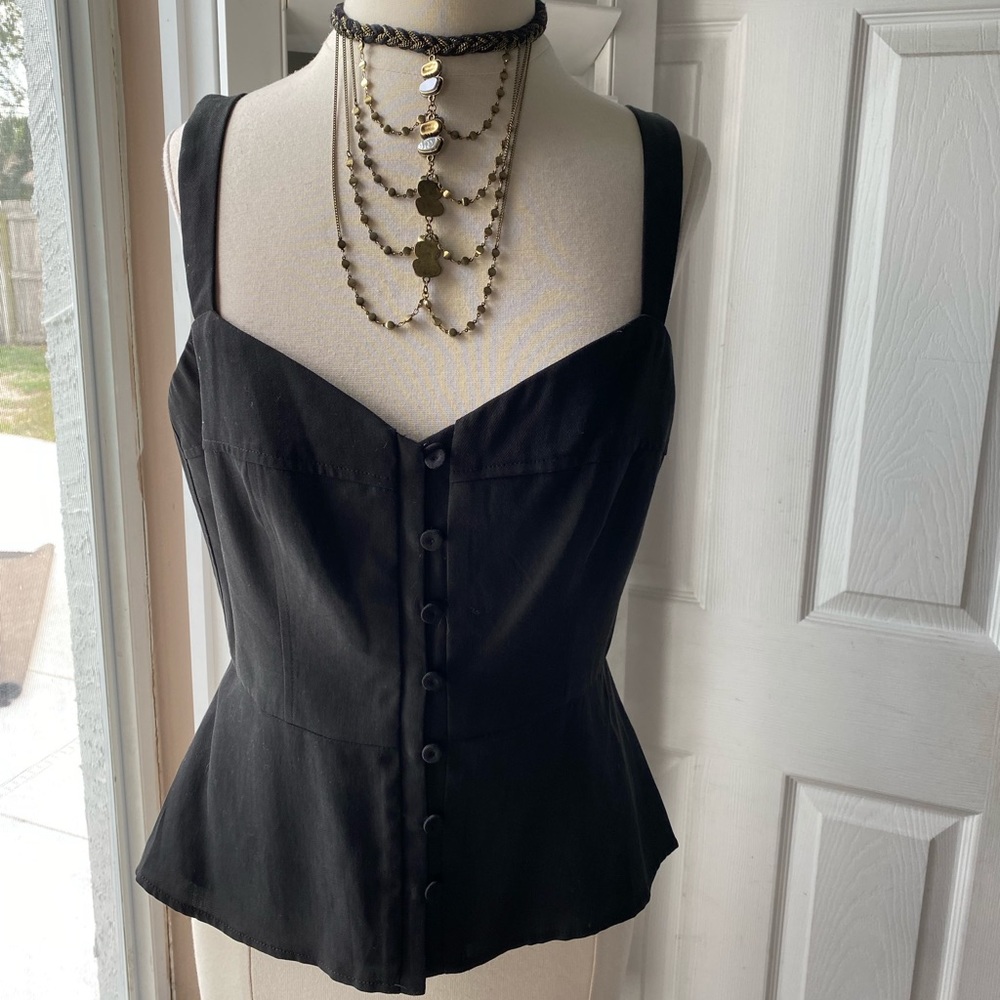 NWT BCBG button up fitted sexy top Medium